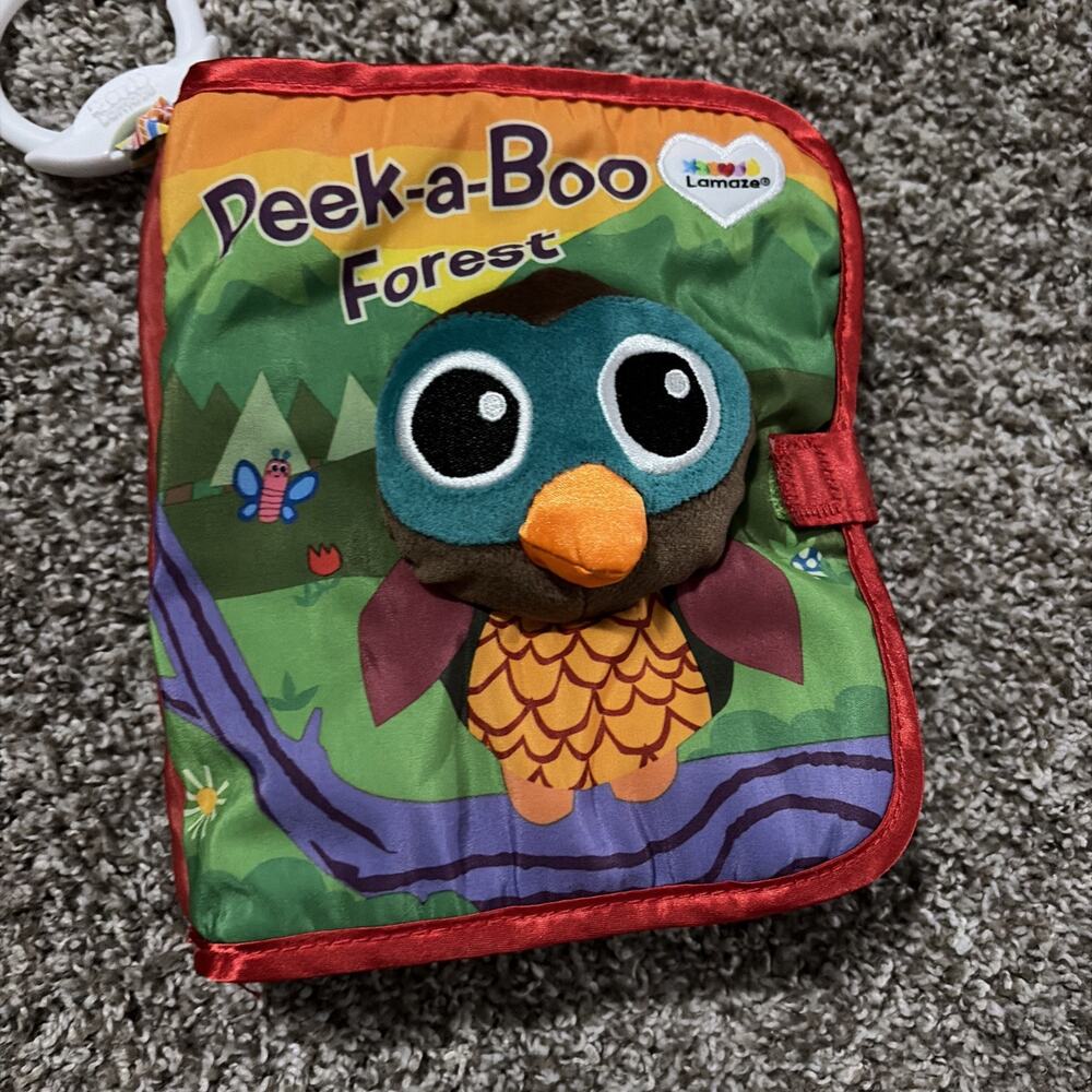 Lamaze Peek A Boo Forest Soft Activity Baby Book Look Listen Touch Owl 2022 Tomy